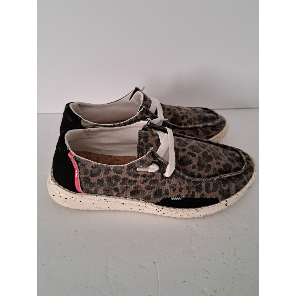 Hey‎ Dude Womens Wendy Woven Cheetah  Lightweight Casual Slip On Shoes Size 5 👟 - Picture 2 of 5